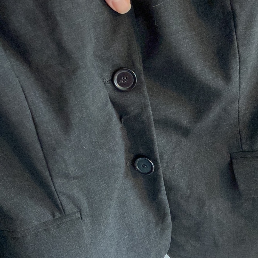 J Crew Charcoal Blazer EUC Size 8 Tall Bi Stretch - Picture 7 of 11